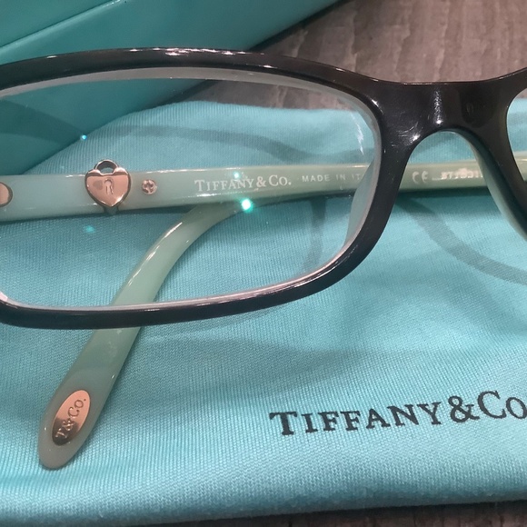 Tiffany & CO Authentic TF2061 8134 tortoise/blue reading glasses frame Italy - Picture 7 of 7